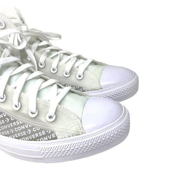 Converse Men's Size 165609C CTAS HI TRANSLUCENT WHITE Canvas Synthetic Sneakers - Picture 4 of 9
